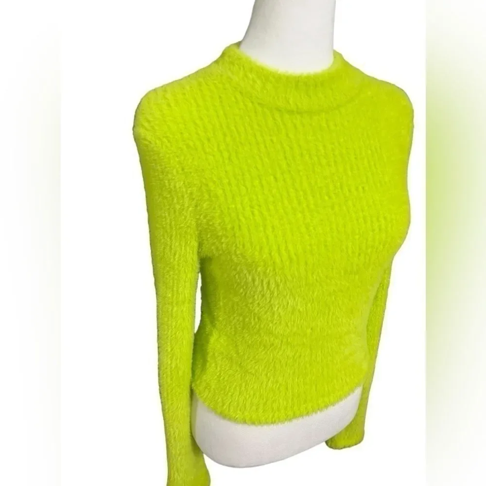 Anthropologie Mock-Neck Fuzzy
Sweater small neon lime - Picture 7 of 14